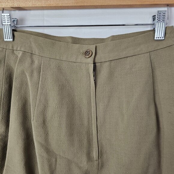 Vintage Calvin Klein Pencil Skirt Womens 6 Beige Wool Blend USA Preppy Boho - Picture 6 of 10